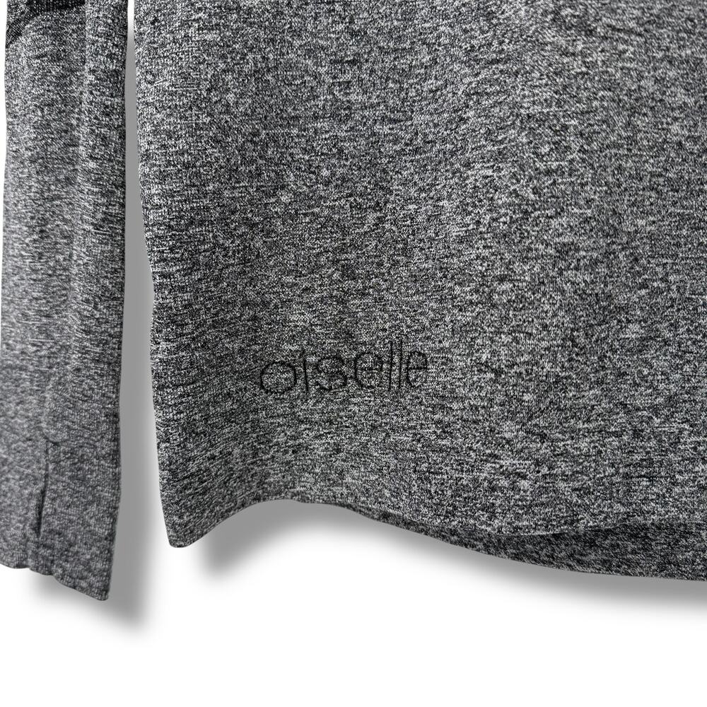 Oiselle Birds of a Feather Long Sleeve Running Shirt Womens Sz S Gray Black - Picture 2 of 8